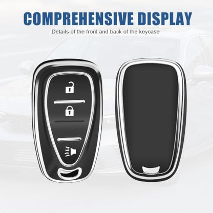 for Chevy Key Fob Cover, 3 Buttons TPU Key Cover - Image 4