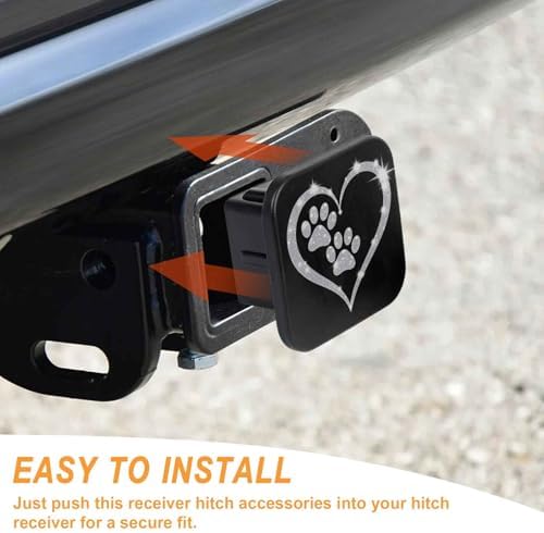 Trailer Hitch Cover 2 Inch Square Receiver Hitch Cover Rubber Tube Plug - Image 4