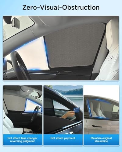Car Window Shade for Toyota 4 Runner 2011-2023, 4 Pack Magnetic Mesh Sun Shades - Image 4