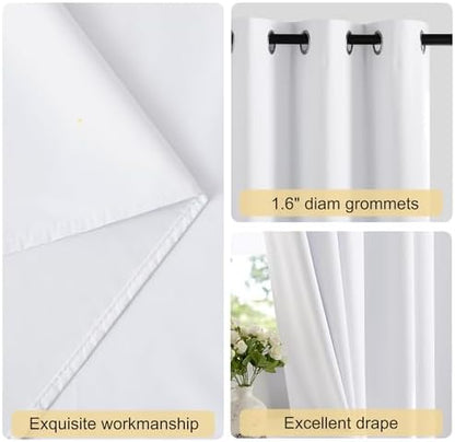 NICETOWN 100% Blackout Window Curtain Panels 90 inch Length - Image 5
