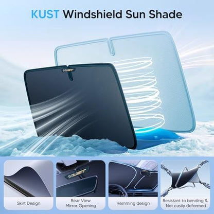 KUST Windshield Sun Shade for 2017-2023 Tesla Model 3 Accessories Sunshade - Image 4