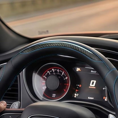 Leather Car Steering Wheel Cover, 14.5-15Inch Anti-Slip Steering Wheel Cover - Image 5