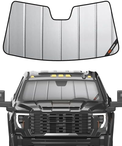 Pigenius Windshield Sun Shade for Chevy Silverado & GMC Sierra 1500/2500/3500 by Pigenius