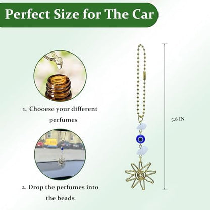 Sun Hanging Car Charm, Boho Crystals Decor - Image 4