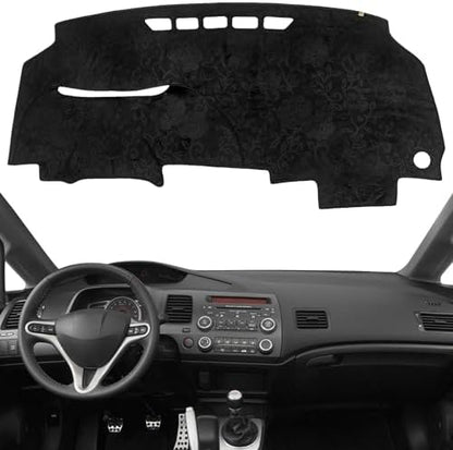 Dashboard Cover Dash Mat Fit for Ho-nda Civic 2011-2006, Car Dash Board Mat by KEYOOG