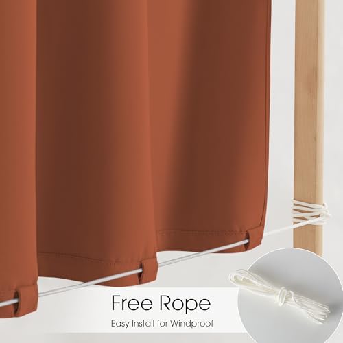 NICETOWN Burnt Orange Fade Resistant Gazebo Curtains - Image 3
