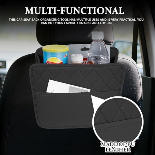 Car Seat Back Organizer, Leather Backseat Hanging Storage Bag, Car Large - Image 6