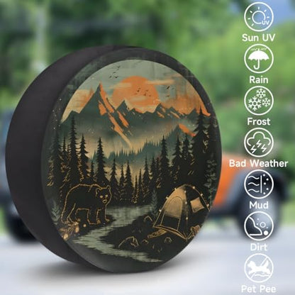 Mountain Spare Tire Cover 16in Spare Wheel Covers Tire Storage Cover - Image 3