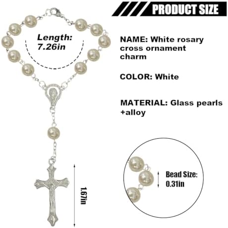 smilfuy 2PCS Car Rosary for Rearview Mirror - Image 2