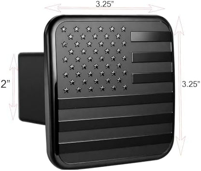 2" American Black Flag Hitch Cover Plug - Image 2