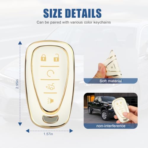 for Chevy Key Fob Cover, 5 Buttons TPU Key Cover - Image 5