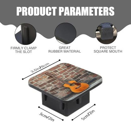Hitch Cover Fits for 2-Inch Hitch, Acoustic Guitar Leaning Against Brick Wall - Image 3
