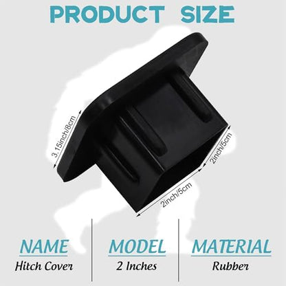 Trailer Hitch Cover Sasquatch Walking Square 2 Inch Receiver Tube Plug Cover - Image 2