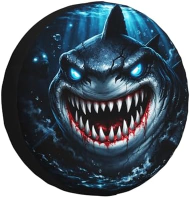 Shark Spare Tire Cover Weatherproof Wheel Protectors Universal Wheel Covers by Unknown