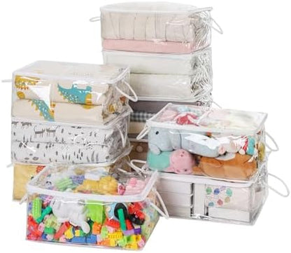10 PCS Clear Zippered Storage Bags by Remittur