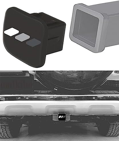 2 Inch Tri-Color 3 Color Logo Trailer Hitch Tube Cover Plug Cap, Rubber - Image 6
