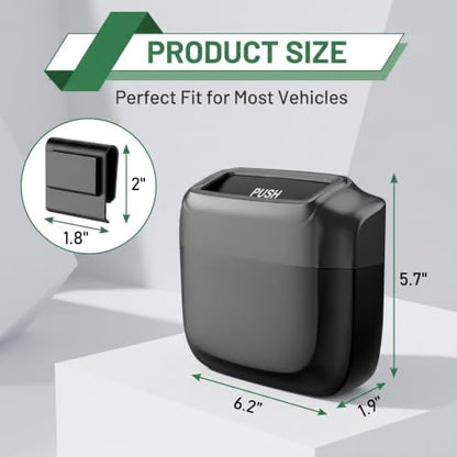 Car Trash Can with Lid, Waterproof Push to Open Garbage Bucket with 30 Trash - Image 2