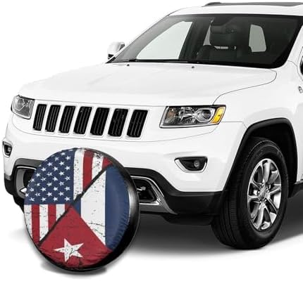 Cuba Cuban American Flag Weatherproof Spare Tire Cover - Image 7
