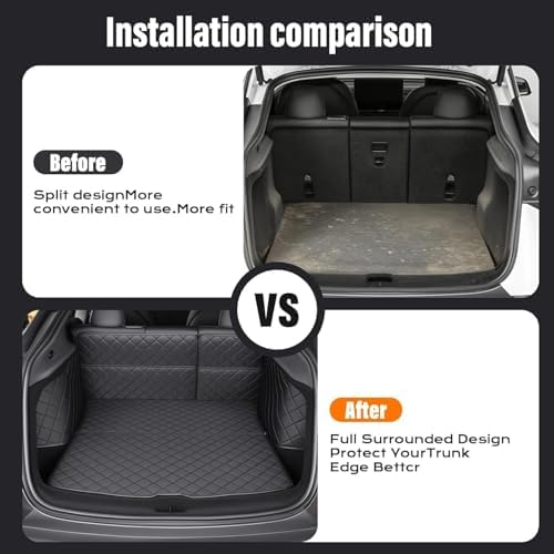Topfit for Tesla Model Y Trunk Mats Cargo Liner Waterproof Dog Car Seat Covers - Image 5
