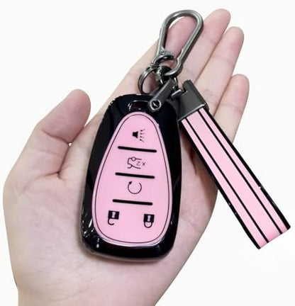 PIFOOG Black Pink Key Fob Cover Fit by PIFOOG