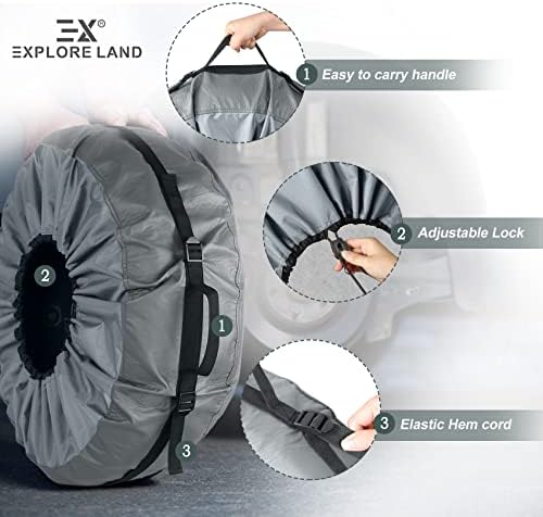 Explore Land Tire Cover with Handle 4P Fit Diameters 26''-28.75'' - Image 2