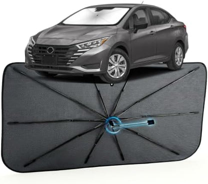Car Windshield Sun Shade for Nissan Versa 2020-2026, Foldable Car Sunshade by MakeLifeBetter