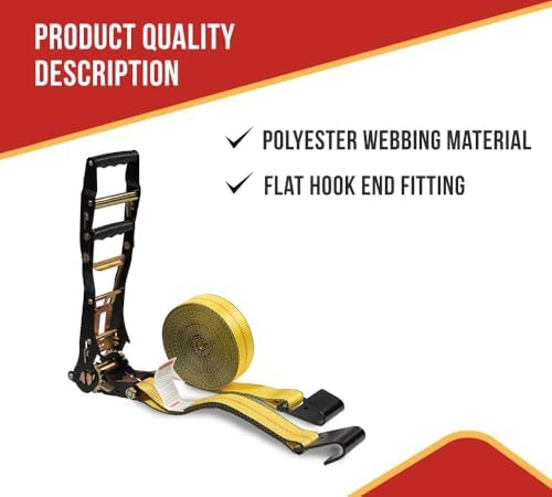 Mytee Products 2" x30' Ratchet Tie-Down Straps - Image 5