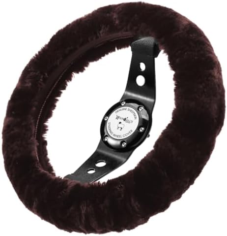 Andalus Brands Luxury Fluffy Car Steering Wheel Covers – Genuine Merino by AndalusBrand