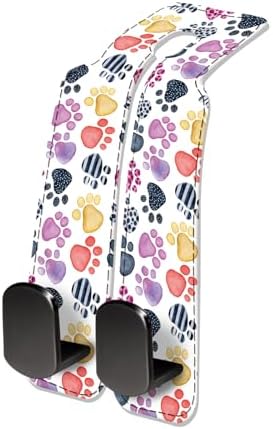 Car Seat Headrest Hook, Universal Leather Cute Hanger Holder Hook, Storage by NUGGHU
