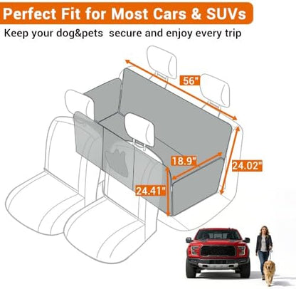 Meginc 56" Dog Seat Cover for Back Seat, Scratch Resistant Hammock for Car - Image 6