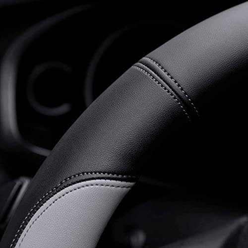Valleycomfy Microfiber Leather Steering Wheel Covers Universal 15 inch - Image 4