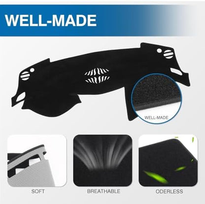 KUST Black Dash Cover for Nissan Altima L33 2013-2018 Non-Slip Dashboard Cover - Image 4