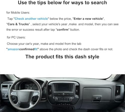Yiz Dash Cover for GMC Sierra/Chevy Silverado 1500 2014-2018 Y32 - Image 3