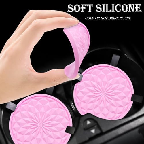 2 Pack Silicone Car Cup Holder Coaster – 2.75 Inch Non-Slip Drink Mat, - Image 4