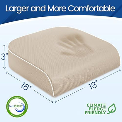 SweetSlubr Seat Cushion, Chair Pad, Memory Foam Tailbone Pain Relief - Image 2