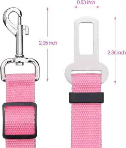Elisel Elisel 2 Packs Adjustable Length Pet Dog Cat car seat Belt Pet seat Belt - Image 2