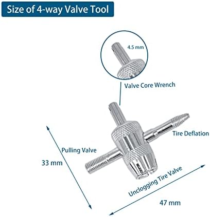 ZUFECY Tire Valve Removal Tool Installation Kit, 4-Way Valve Tool Single/Dual - Image 3