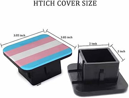 Transgender Pride Flag Receiver Hitch Cover, Light Blue Pink LGBT Pride Flag - Image 2