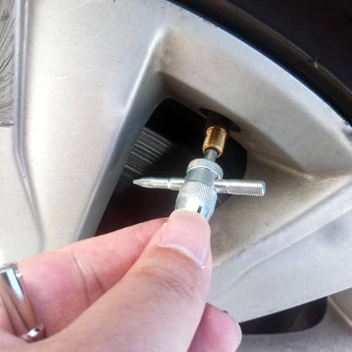 4-Way Valve Core Tool, 4-in-1 Valve Stem Removal Tool Car Tire Repair Wrench - Image 6
