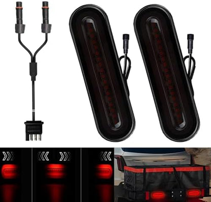 Red Color Oval Cargo Carrier Stop Turn Signals Tail Light Light Kit by BlyilyB