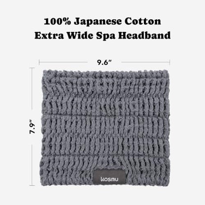 Luxury Organic Japanese Cotton Waffle Spa Headband - Image 2