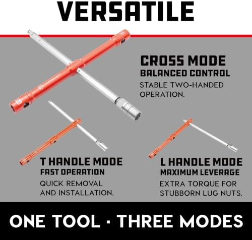 Powerbuilt Compact Lug Wrench Set, Pouch - Image 4