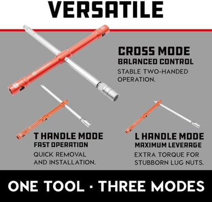 Powerbuilt Compact Lug Wrench Set, Pouch - Image 4