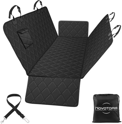 Dog Car Seat Cover for Back Seat 100% Waterproof, Long-Lasting and Soft Nonslip by Novotopia