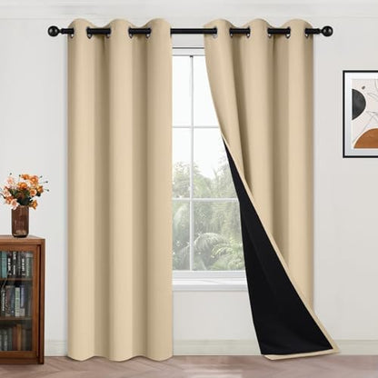 Yakamok Black 100% Blackout Curtains 84 Inches Long by Yakamok