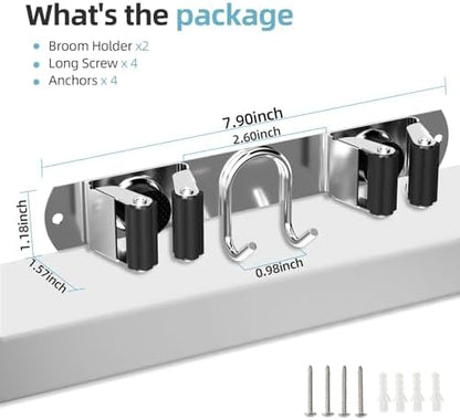 Broom Holder Wall Mount, Broom Hanger - Image 6