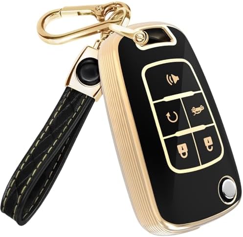 Lucrum Compatible with Chevy, Buick Key Fob Cover & Keychain by Lucrum