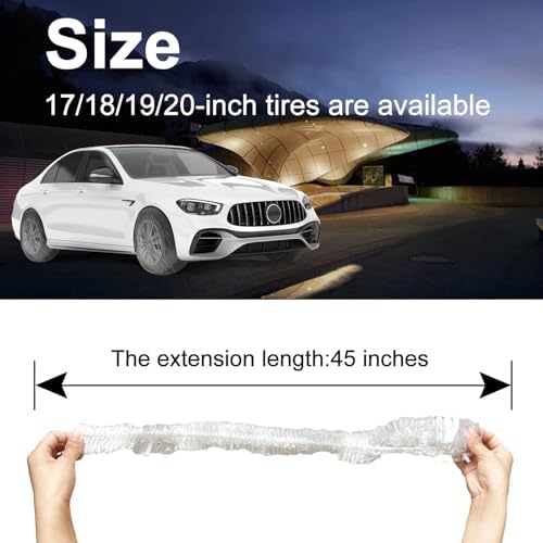 50PCS Disposable Plastic Tire Maskers, Tire Bags, Tire Covers - Image 2
