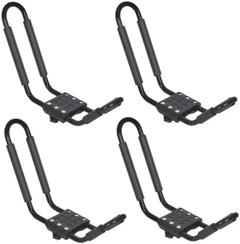 2 Pairs Kayak Roof Rack Carrier Boat Ski Surf Roof Mount Car Cross J-Bar by Unknown