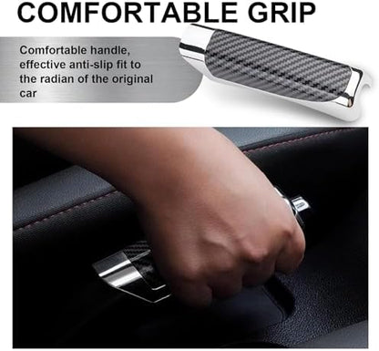 Eratus Car Handbrake Cover, Carbon Fiber Decorative Anti-Scratch Protective - Image 7